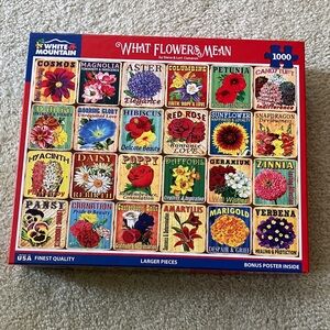 White Mountain Puzzle What Flowers Mean